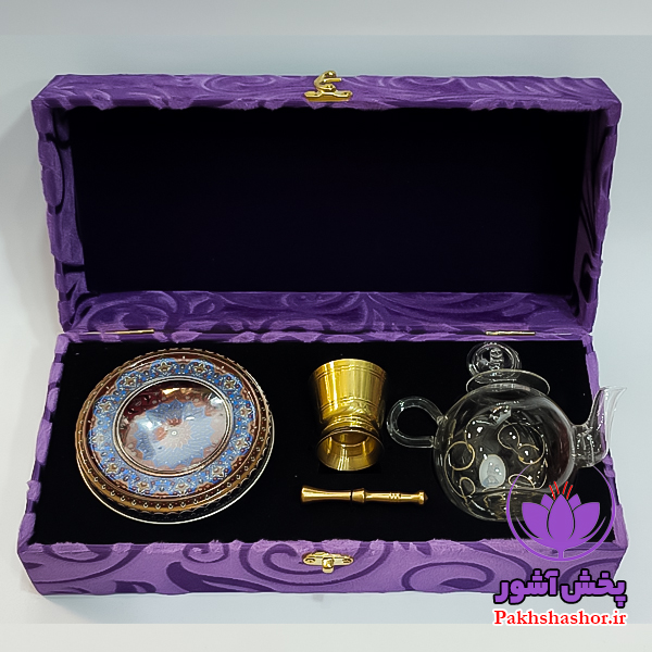 کادویی-خاتم-قوری-هاونگ-مخمل-طرح-دار