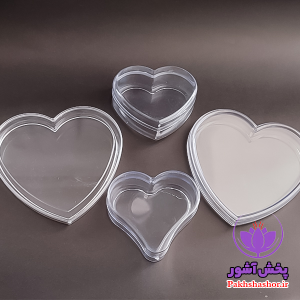 ظروف بسته بندی زعفران-ظرف کریستالی مدل قلب