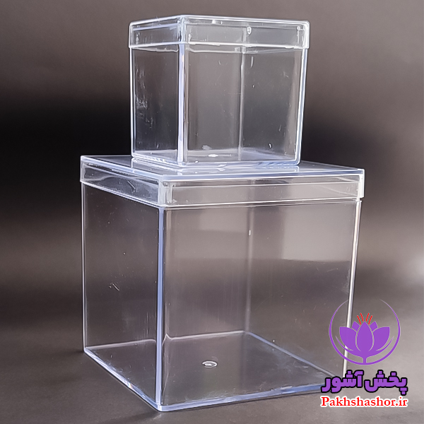خرید ظرف کریستالی مکعبی 3*3 و  5*5 و 8*8  برای بسته بندی زعفران و هدیه