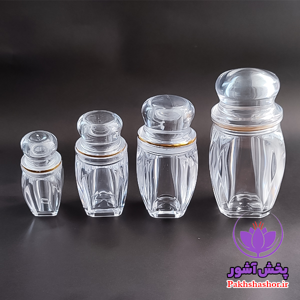 ظروف بسته بندی زعفران-ظرف کریستالی مدل گوهر
